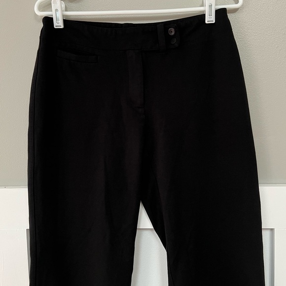 Eileen Fisher Tab Waist Heavyweight Rayon Knit Trouser in Black - Picture 3 of 6